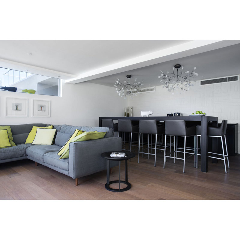 Heracleum III LED Chandelier, Nickel, 157.5", 25.6" H x 38.6" W x 38.6" D