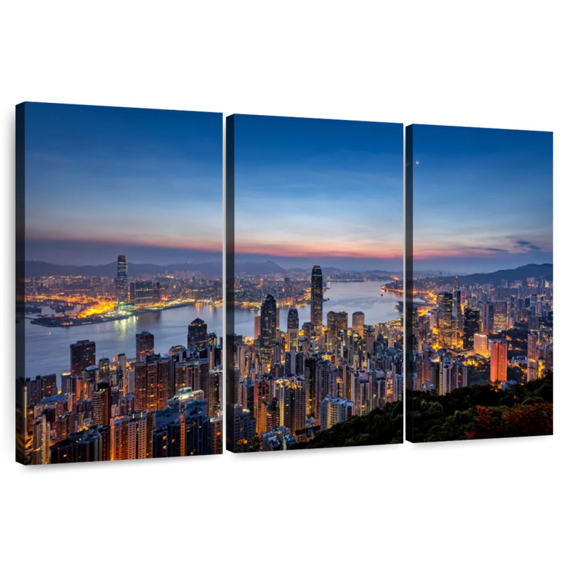 Illuminated Hong Kong, 20" H x 33" W