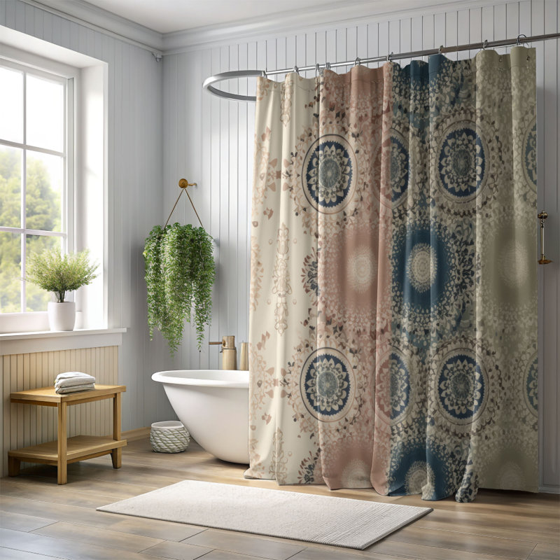 Rideau de douche Boho Fancy - Premium, H 74 po x l 71 po