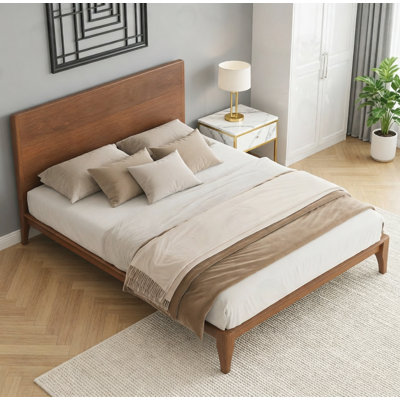 King size Bamboo Wood Platform Bed