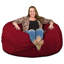  | Fauteuil à billes 6 pi | Rembourrage en mousse - Housse lavable amovible, suède bourgogne-1482418591-1500567356