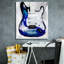 Toile épique Graffiti «Electric Blues 1» par Annie Warren, 26 po x 30 po-894422902