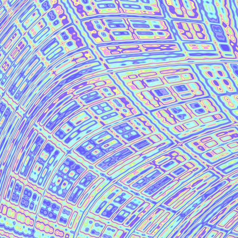 Kaleiope Studio Trippy Vibrant Texture fractale, H 30 po x l 30 po