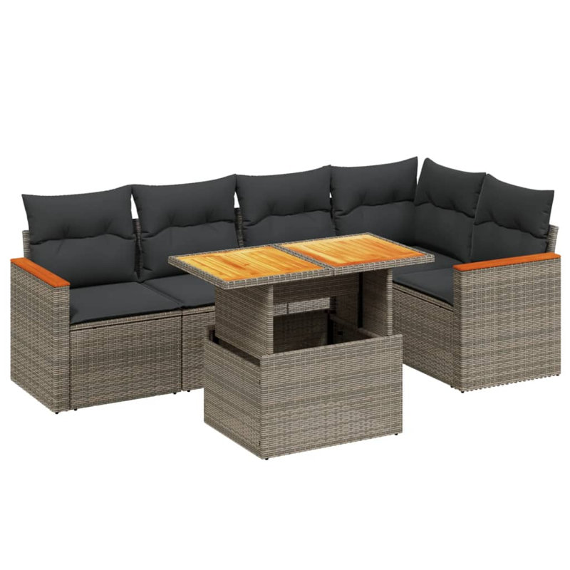 Ensemble de canapé de jardin Vidaxl gris