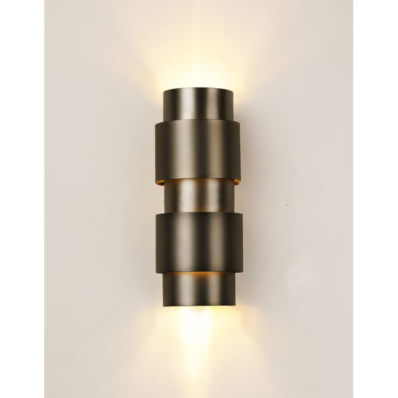 Minimalist Contemporary Ring Wall Sconce Light, Antique Bronze