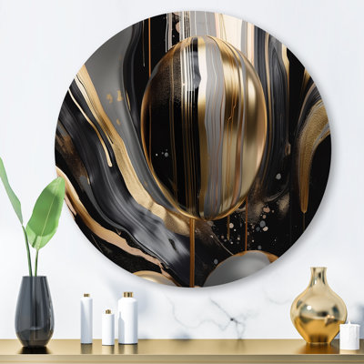 Dreylen " Gold And Black Captivating Marble III "
