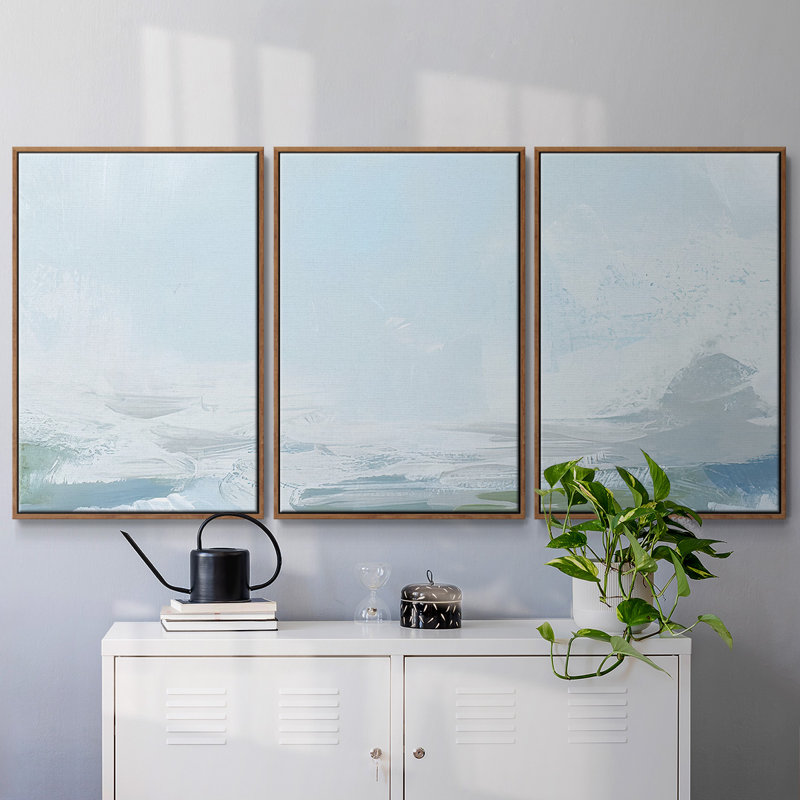Shetland Sky II - Toile encadrée multi-pièces, H 40 po x l 78 po x P 2 po, Noyer