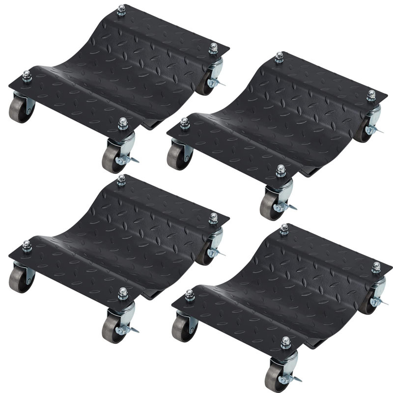 Ensemble de 4 chariots à roulettes, 6 000 lb, Noir