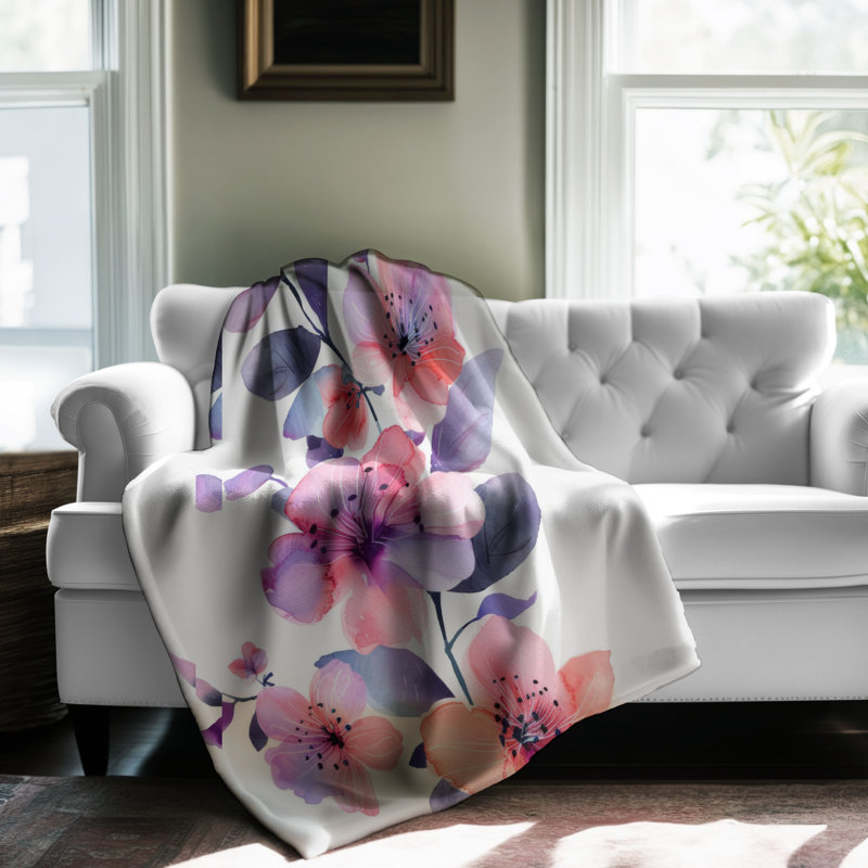 Couverture botanique Springwater, L 60 po x l 50 po