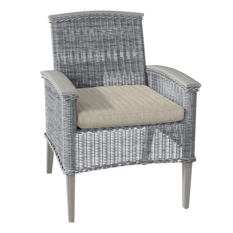 Fauteuil Astoria tissé - huître, Pas de soudure, Chevron sable, Huître