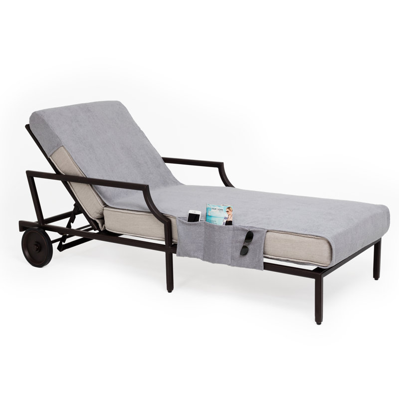Chaise Lounge Covers 100% Cotton, Gray