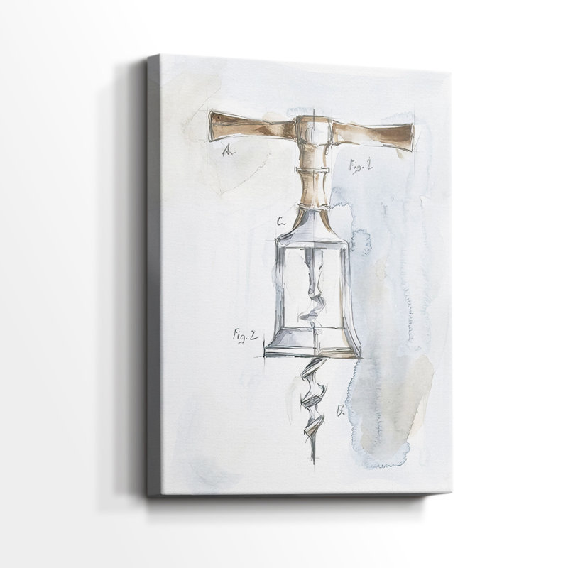 Tire-bouchon Variété II -Galerie enveloppée Cavas, H 18 po x l 12 po