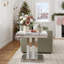 Ensemble de 4 tables d'appoint, table de bout argentée et grise, table d'appoint carrée de luxe avec bases en X-434620497