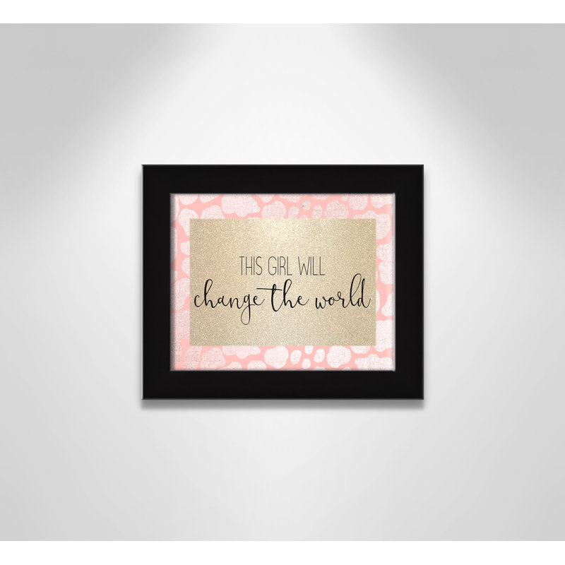 This Girl Will, impression sur papier, H 10 po x l 12 po x P 0,63 po, Cadre blanc