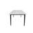 Arlynes Rectangular Stone Top with Iron Base Dining Table