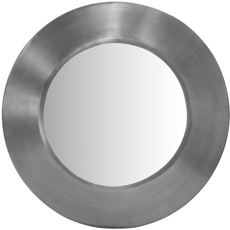 Lopp Iron Mirror, 24" H x 24" W, Silver