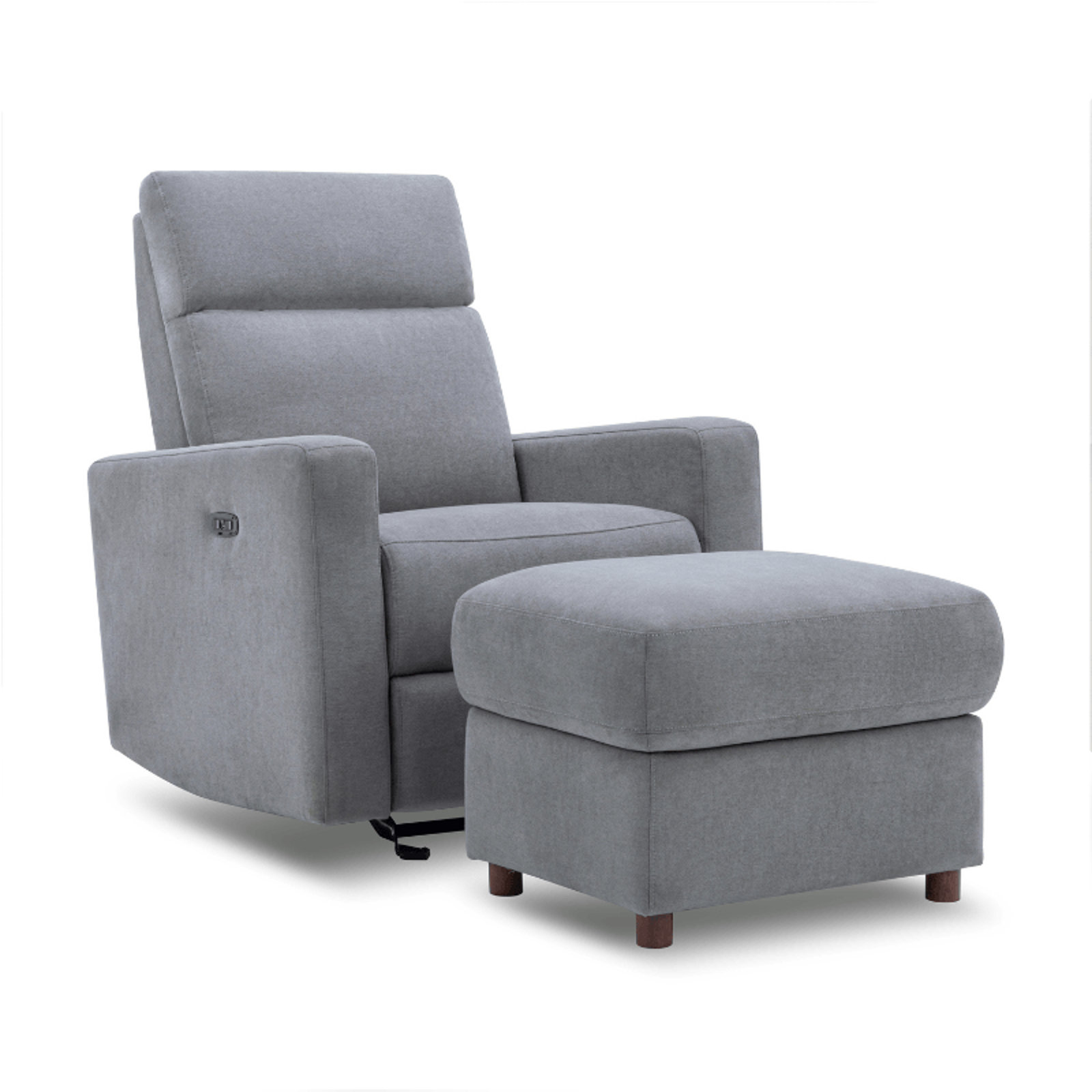 Nurture The Glider Plus 20" Ottoman, Gray Cotton Blend