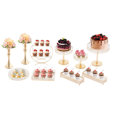 Cake Stand 10 Pieces Cupcake Stand Set Pastry Display Tray for Wedding Birthday Party