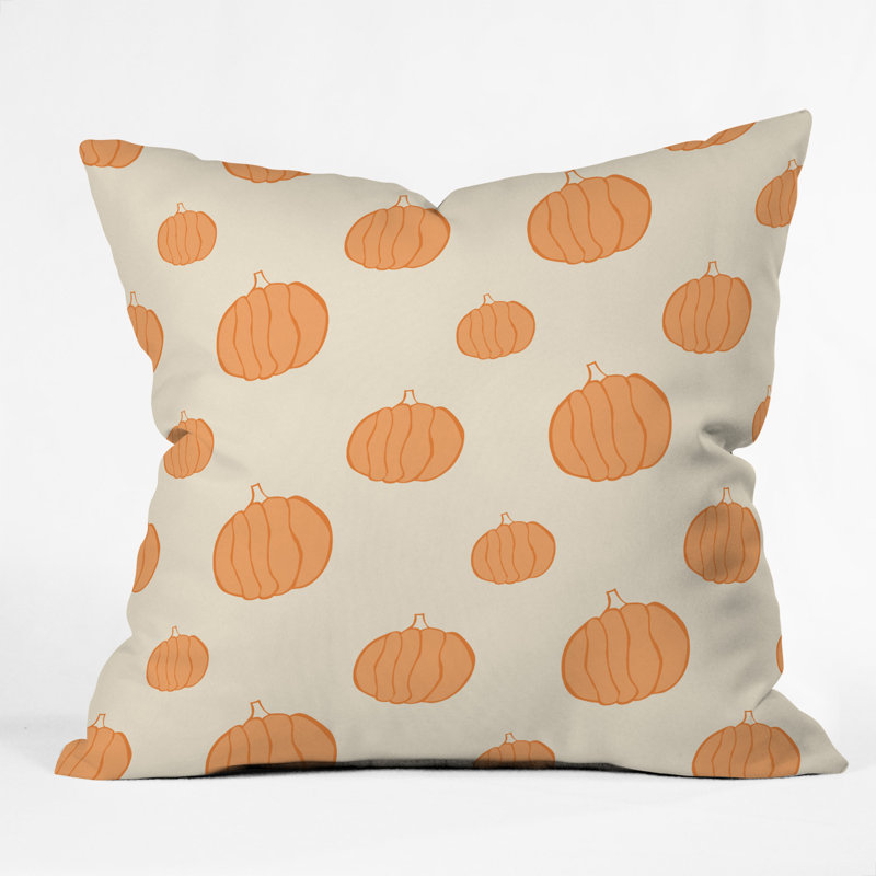 Coussin citrouilles, 18 po x 18 po
