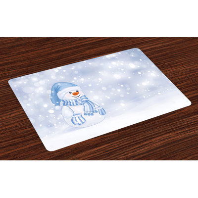 Agostini Winter Toddler Snowman Cartoon Placemat