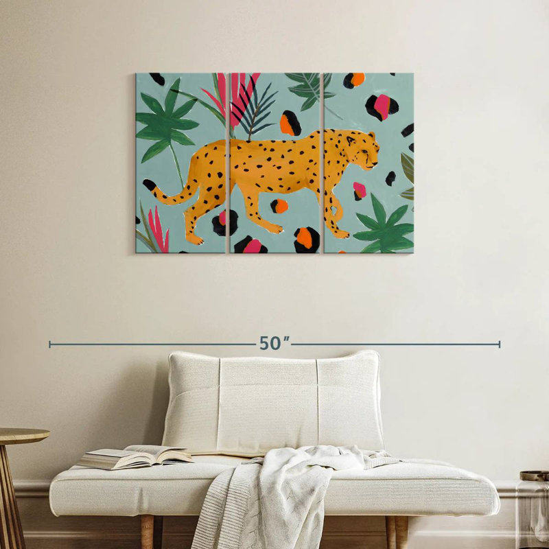 Brampt Walking Cheetah II, 24" H x 38" W