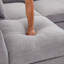 Canapé modulaire 85,4 po Canapé modulaire en U Canapé-lit Canapé-lit en L avec repose-pieds mobile et deux ports USB pour le salon, gris clair