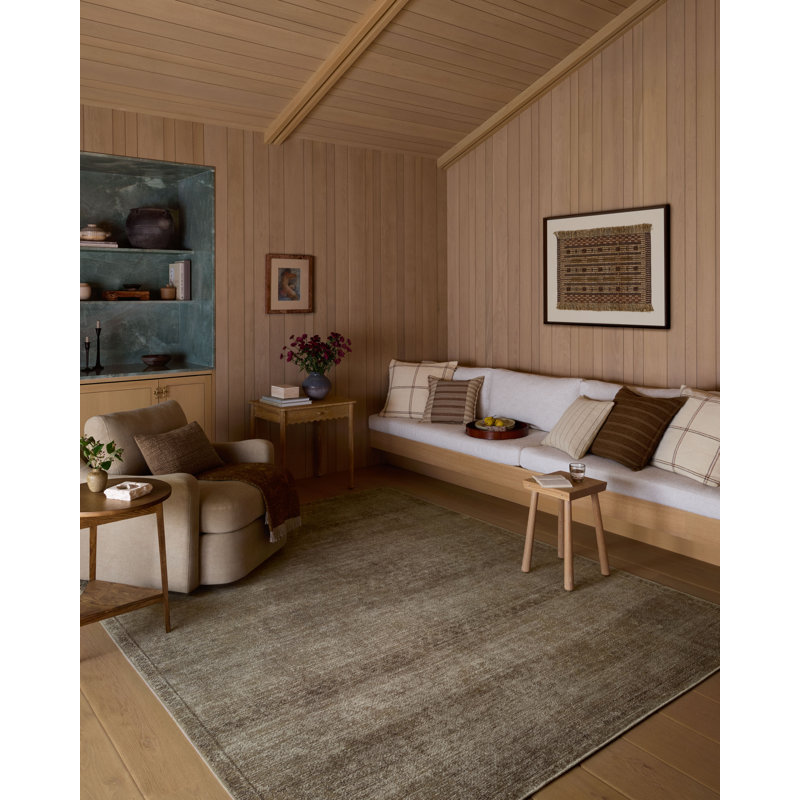 Tapis cendré / écorce Amber Lewis x Loloi Cambria, Rectangle 8 pi 6 po x 11 pi 6 po