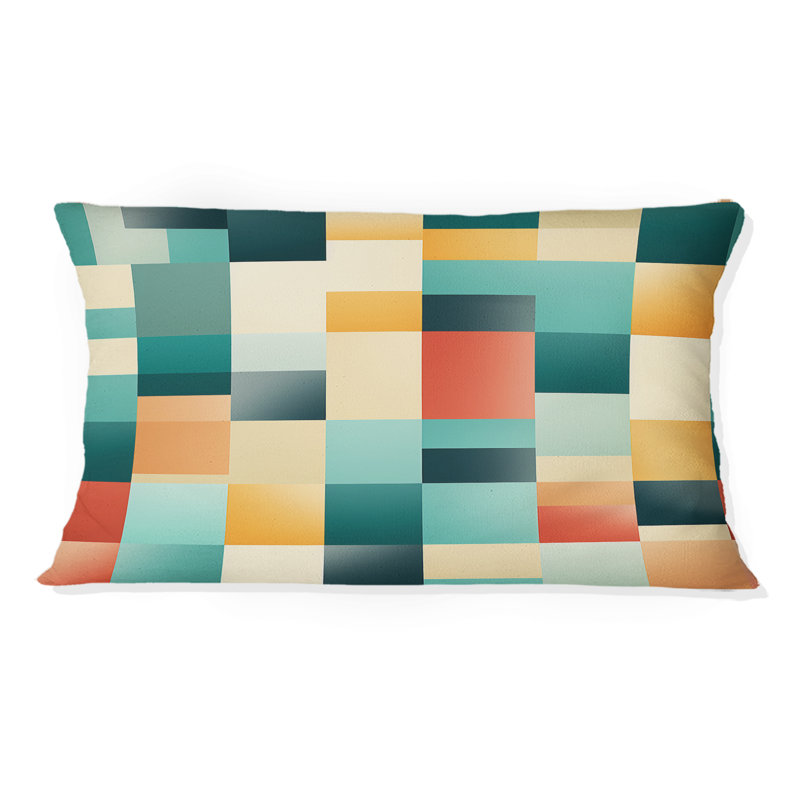  Checkered Polyester Throw Pillow