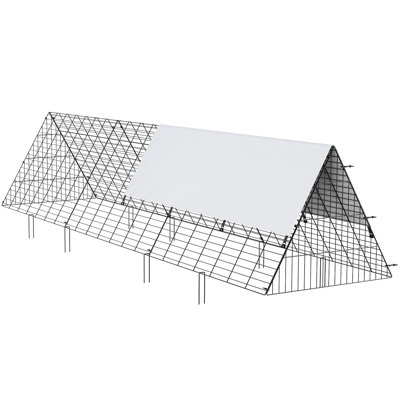 118.1 X 28 24.2 Inch Chicken Coop Run, Portable Tunnels, Suitable For Multiple Poultry, Easy Installation And Flexibility, Waterproof Cover Inch, Run With Steel, Protects Poultry From Predators, Wide