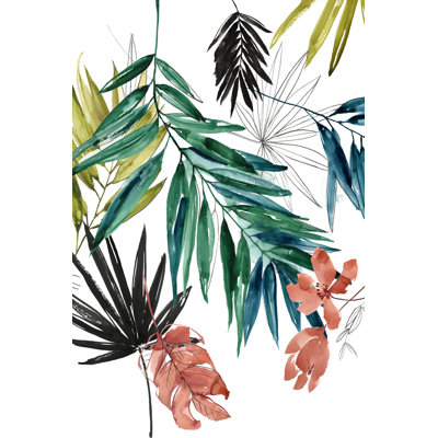 Tropical Composition II by Jennifer Goldberger - Wrapped Canvas Painting