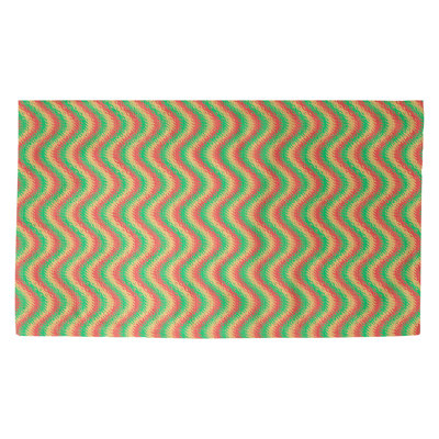 Tapis à rayures vert/jaune/rouge Avicia