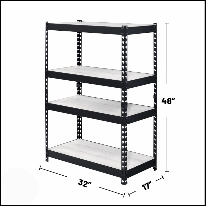 4 Tier Rectangular Bookcase With Adjustable Shelves, Perfect For Modern And Versatile Storage Solutions.