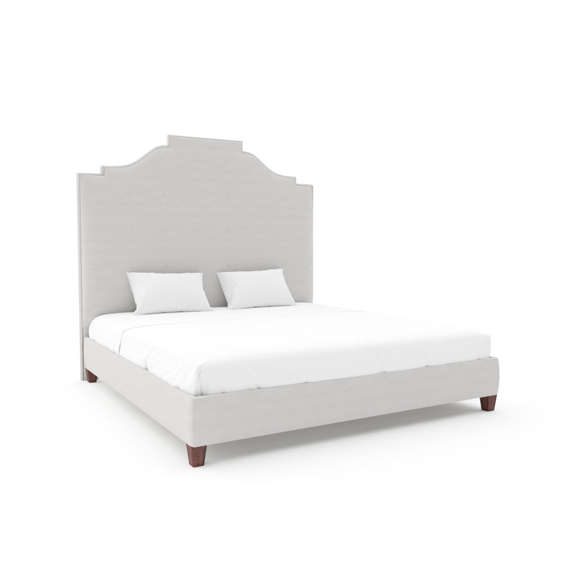 Nina Bed With 9" Rails, Espresso, Full, Posh Life Performance Velvet Dove