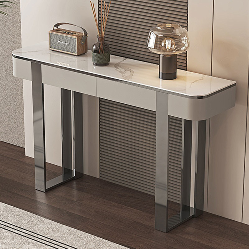 Console sécuritaire et pratique, H 33,46 po x l 54,33 po x P 13,78 po, Blanc