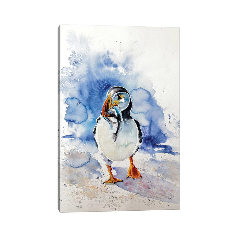 Puffin by Anna Brigitta Kovacs - Wrapped Canvas Print, 66.04 cm H x 45.72 cm W x 3.175 cm D