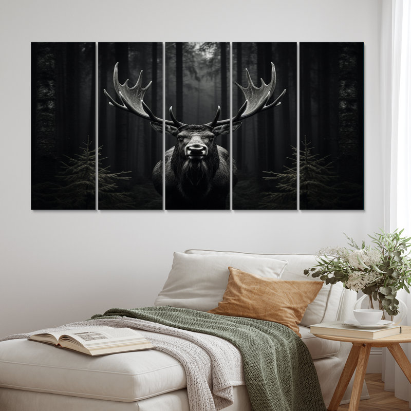 Noir, blanc, orignal, monochrome, 5 pièces