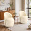 PU Leather Barrel Swivel Armless Dining Chair-282501241