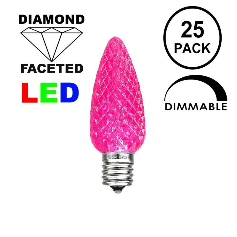Lampe de noël pour l’extérieur 25 lumières de chaîne, Rose