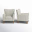 Fauteuils Arching l 31 "en polyester avec pieds en bois massif-84502077