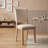 68 Inch Rectangular Dining Table Set with 6 Upholstered Chairs and Sturdy U-Shaped Rubberwood Frame