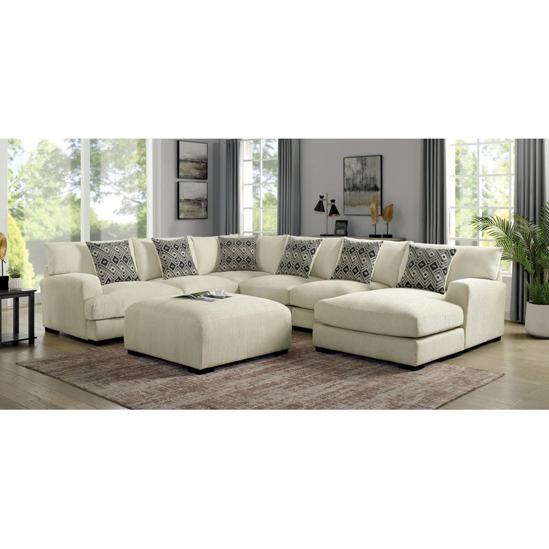 Canapé avec méridienne modulaire faisant face à gauche avec repose-pieds 146,5 po Ruthanne