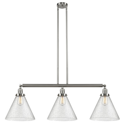 Luminaire suspendu linéaire à 3 lumières pour îlot de cuisine Lemmon