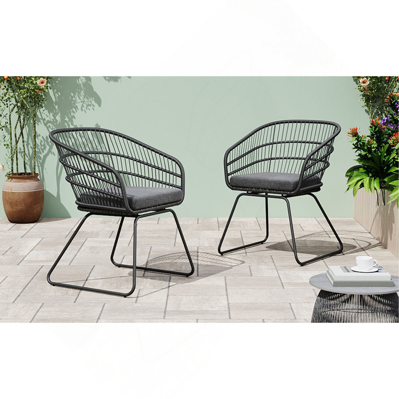 Chaise Terry 2 pièces avec 2 coussins gris