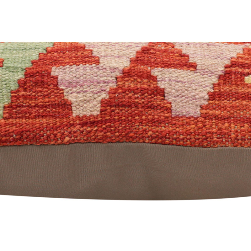 Coussin Kilim Boho Chic George tissé à la main - 20 po x 20 po