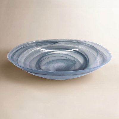 Alabaster Glass Serving Bowl
