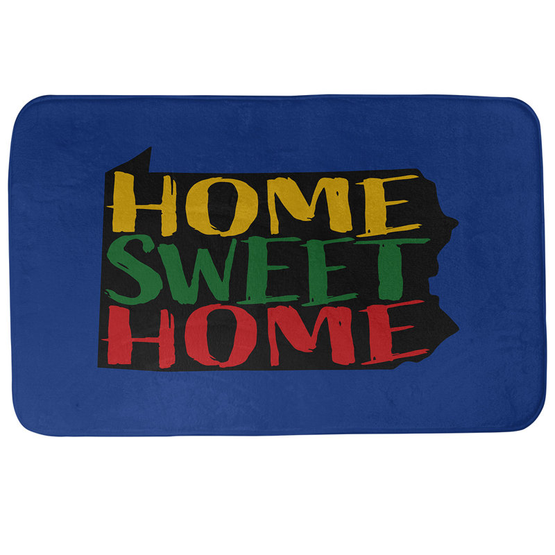 Memory Foam Non-Slip Bath Rug, 21" W x 34" L, State Flag Colours