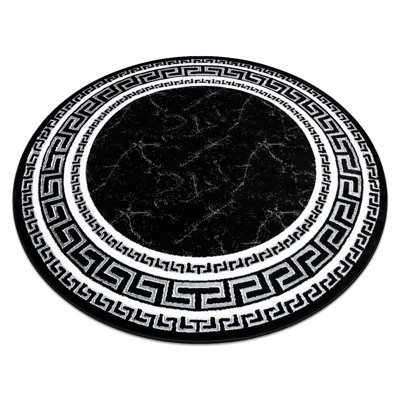 Round Abcde Geometrisch Area Rug