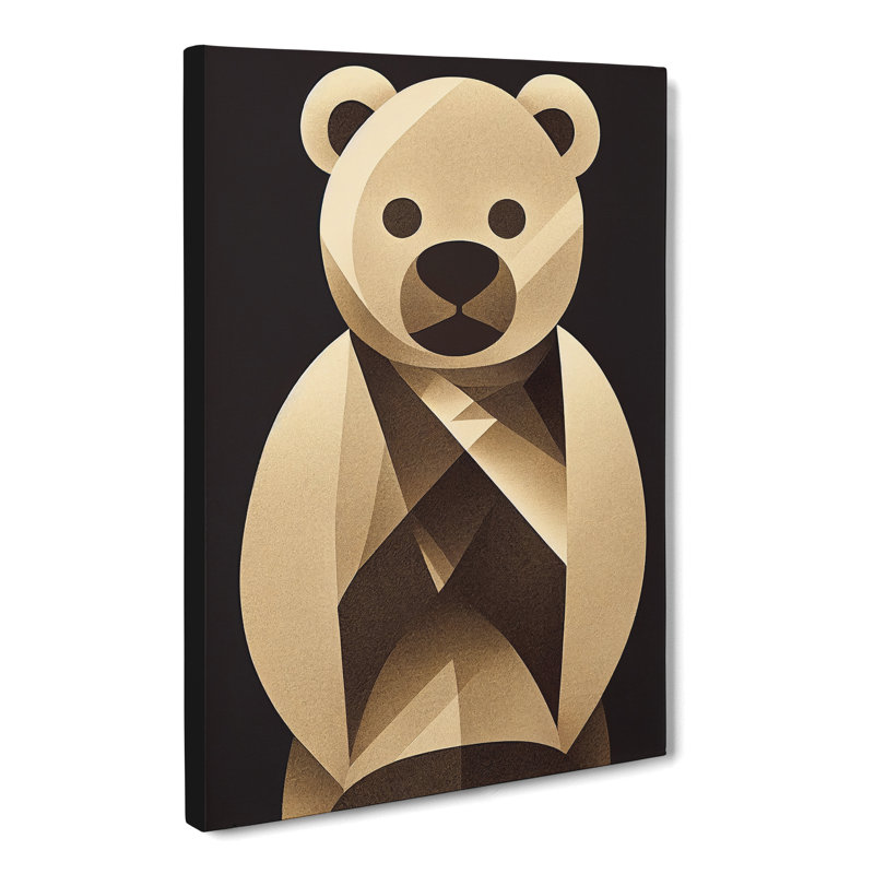 Teddy Bear Deco Style - Wrapped Canvas, 60cm H x 40cm W x 3cm D