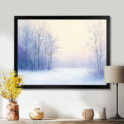 «Frosted Morning by The Winter River I», art mural paysage d'hiver