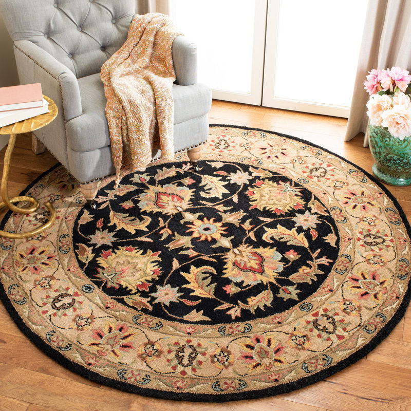 Cranmore Hand Tufted Wool Oriental Rug, Round 3'6"